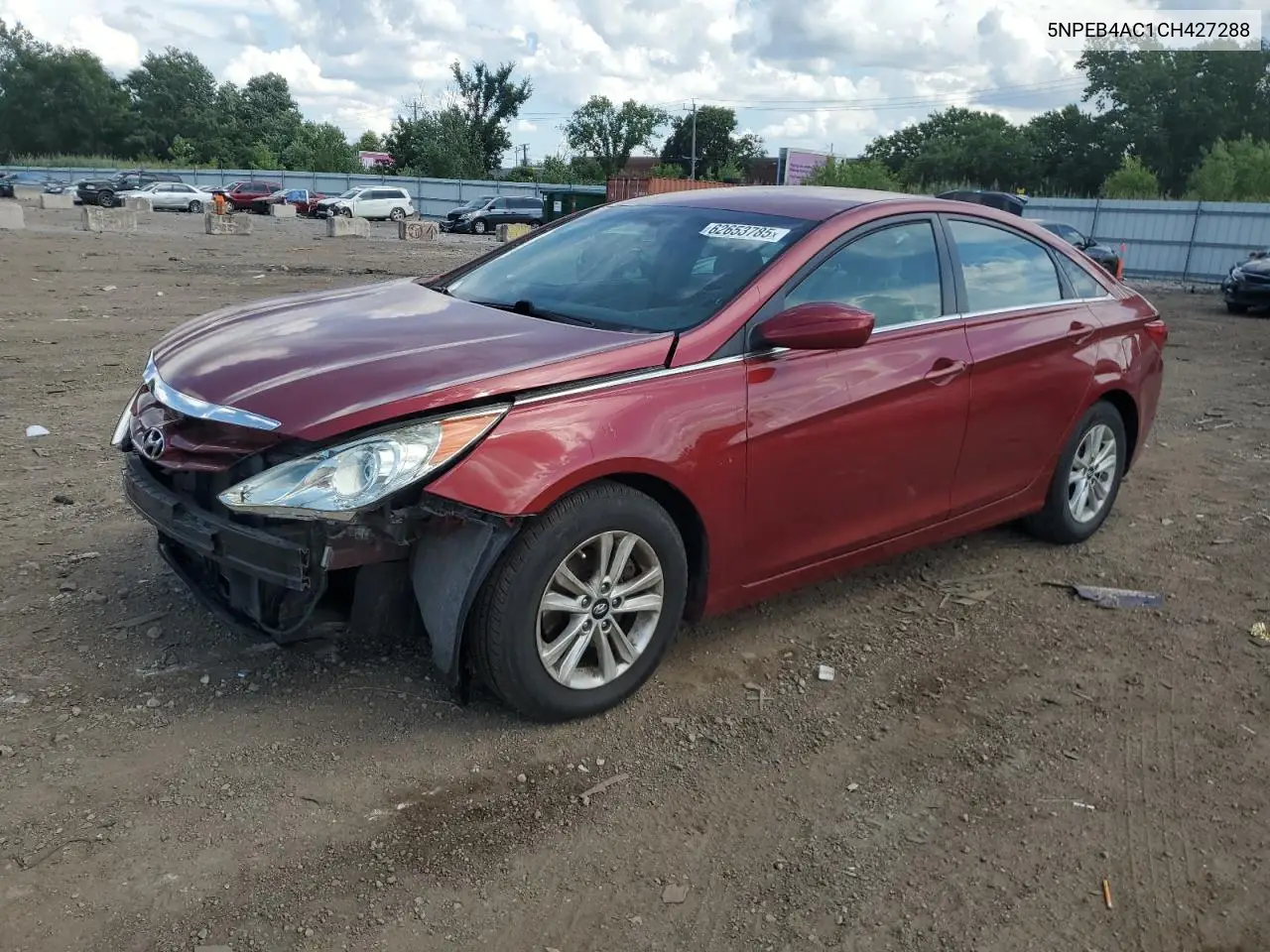 2012 Hyundai Sonata Gls VIN: 5NPEB4AC1CH427288 Lot: 62653785