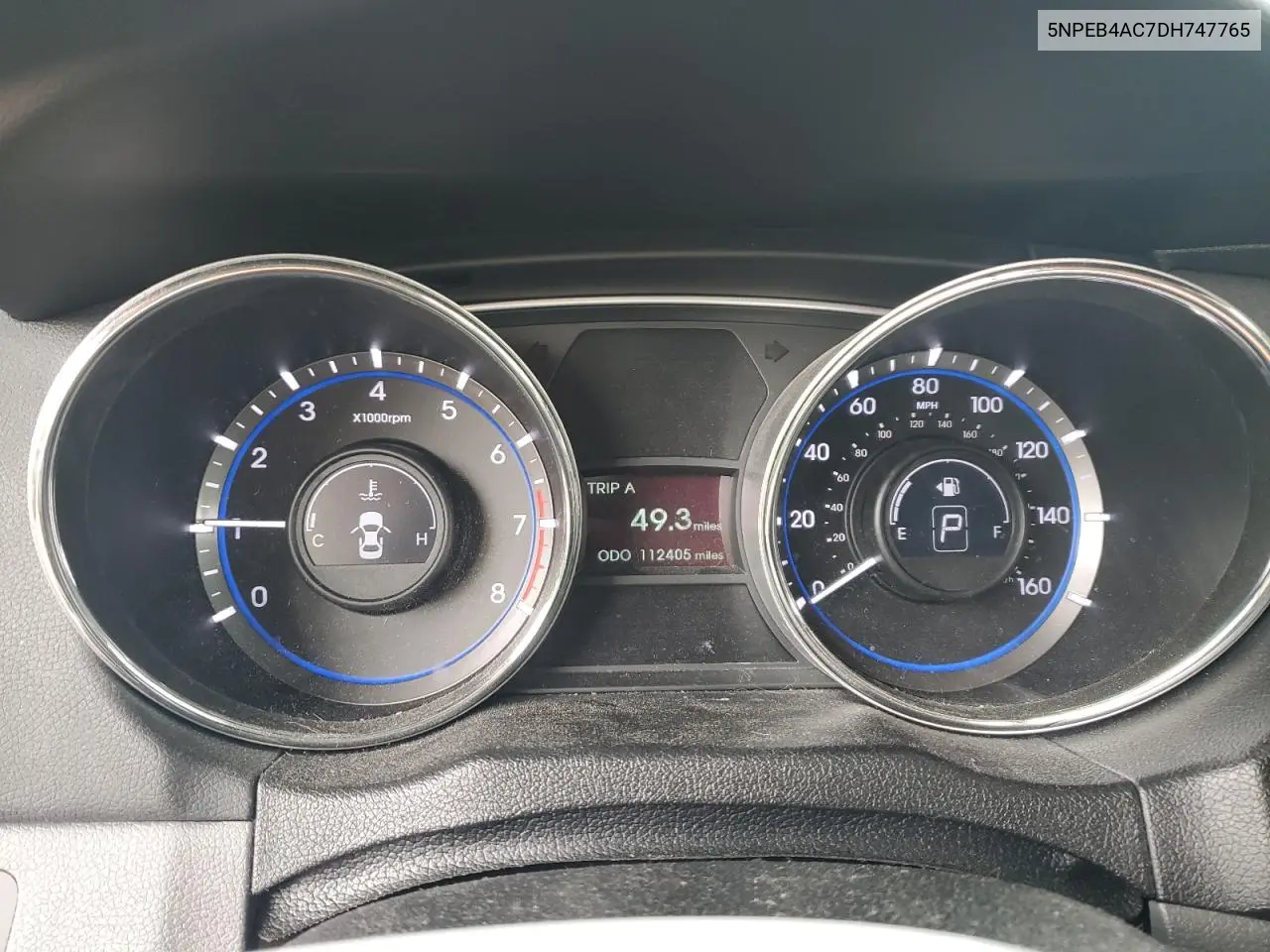 2013 Hyundai Sonata Gls VIN: 5NPEB4AC7DH747765 Lot: 55828495