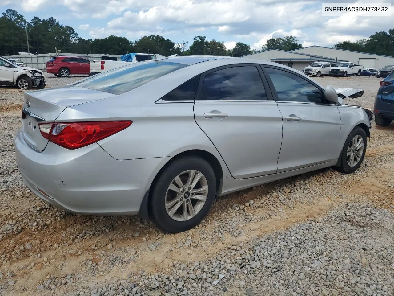 2013 Hyundai Sonata Gls VIN: 5NPEB4AC3DH778432 Lot: 56298425