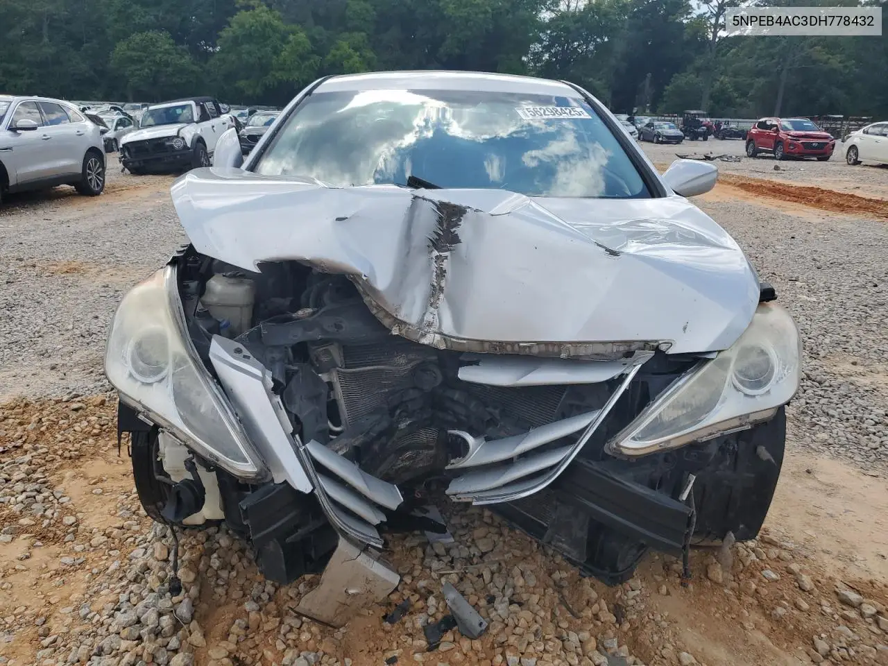 2013 Hyundai Sonata Gls VIN: 5NPEB4AC3DH778432 Lot: 56298425
