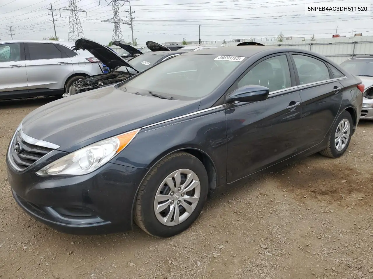 2013 Hyundai Sonata Gls VIN: 5NPEB4AC3DH511520 Lot: 56690105