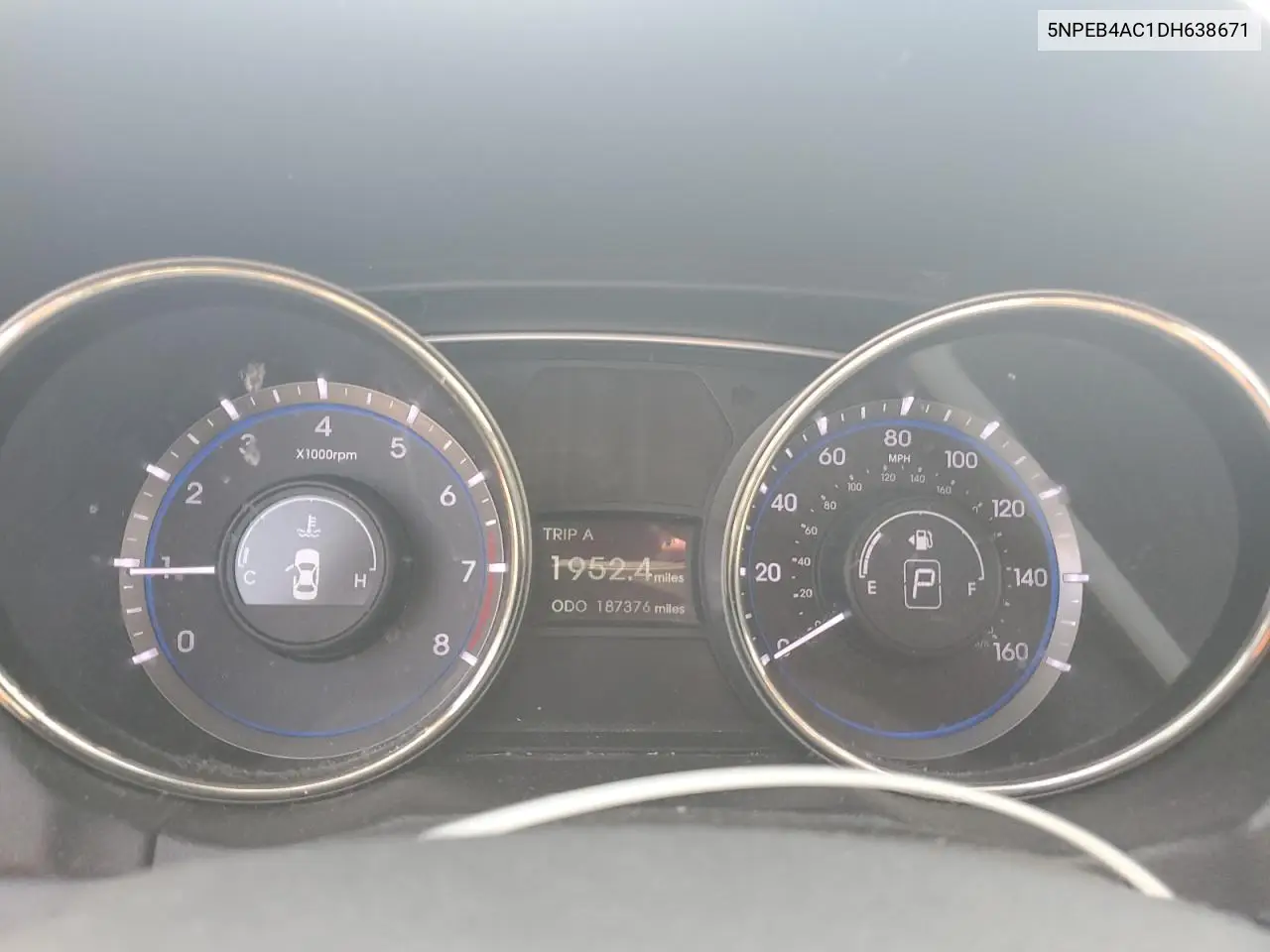 2013 Hyundai Sonata Gls VIN: 5NPEB4AC1DH638671 Lot: 62838295