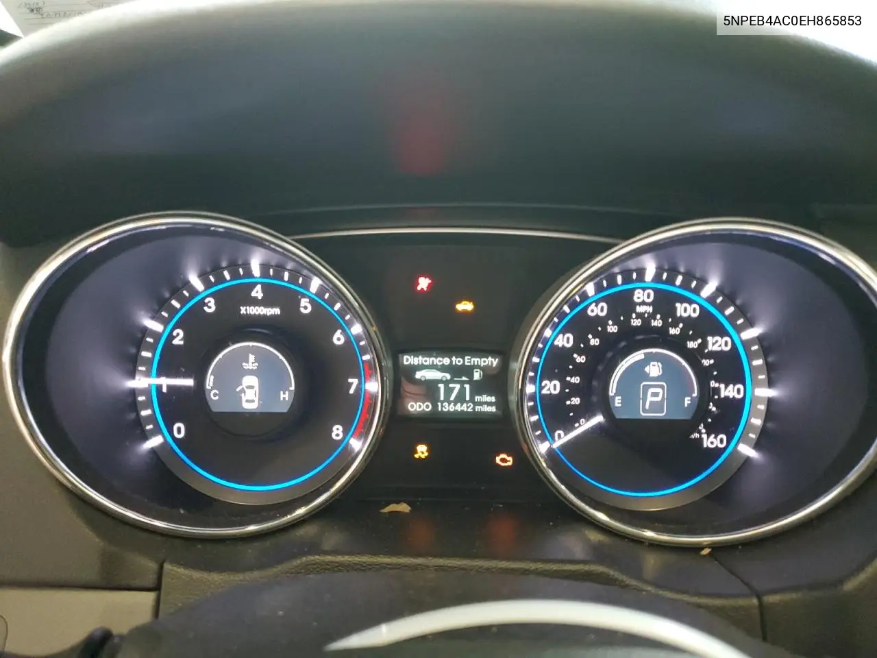 2014 Hyundai Sonata Gls VIN: 5NPEB4AC0EH865853 Lot: 56953985