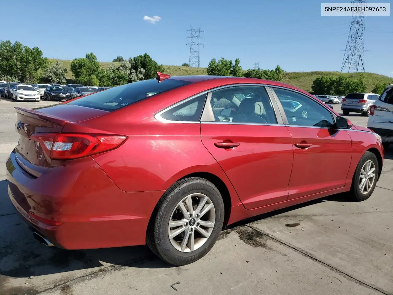 2015 Hyundai Sonata Se VIN: 5NPE24AF3FH097653 Lot: 61356875