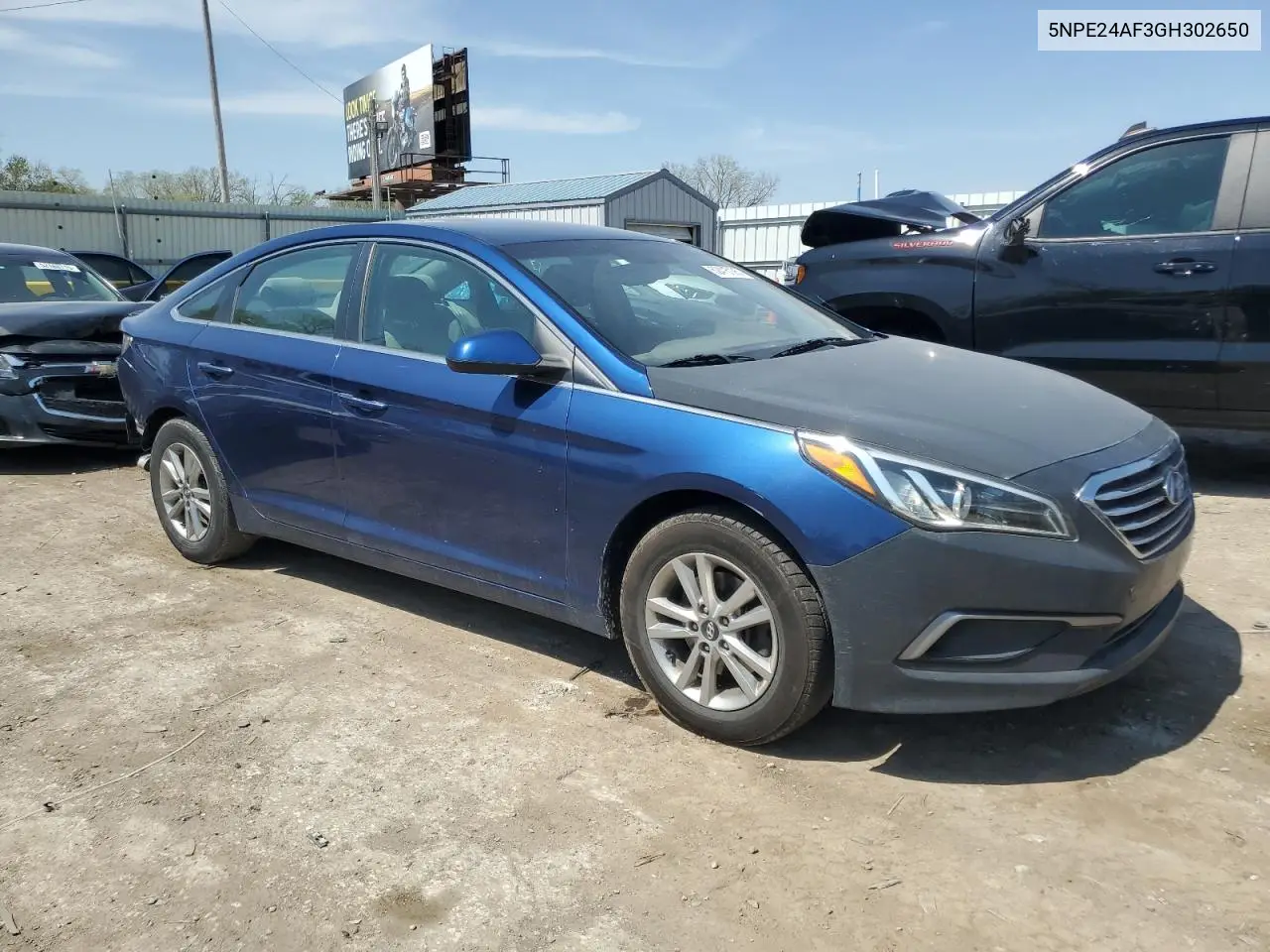 2016 Hyundai Sonata Se VIN: 5NPE24AF3GH302650 Lot: 52415195