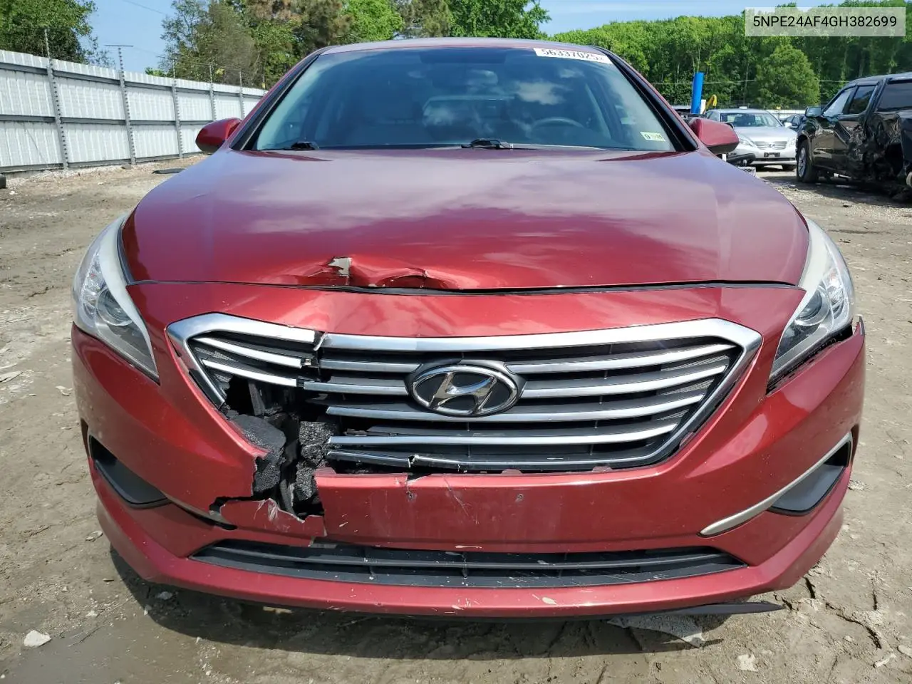 2016 Hyundai Sonata Se VIN: 5NPE24AF4GH382699 Lot: 56337025