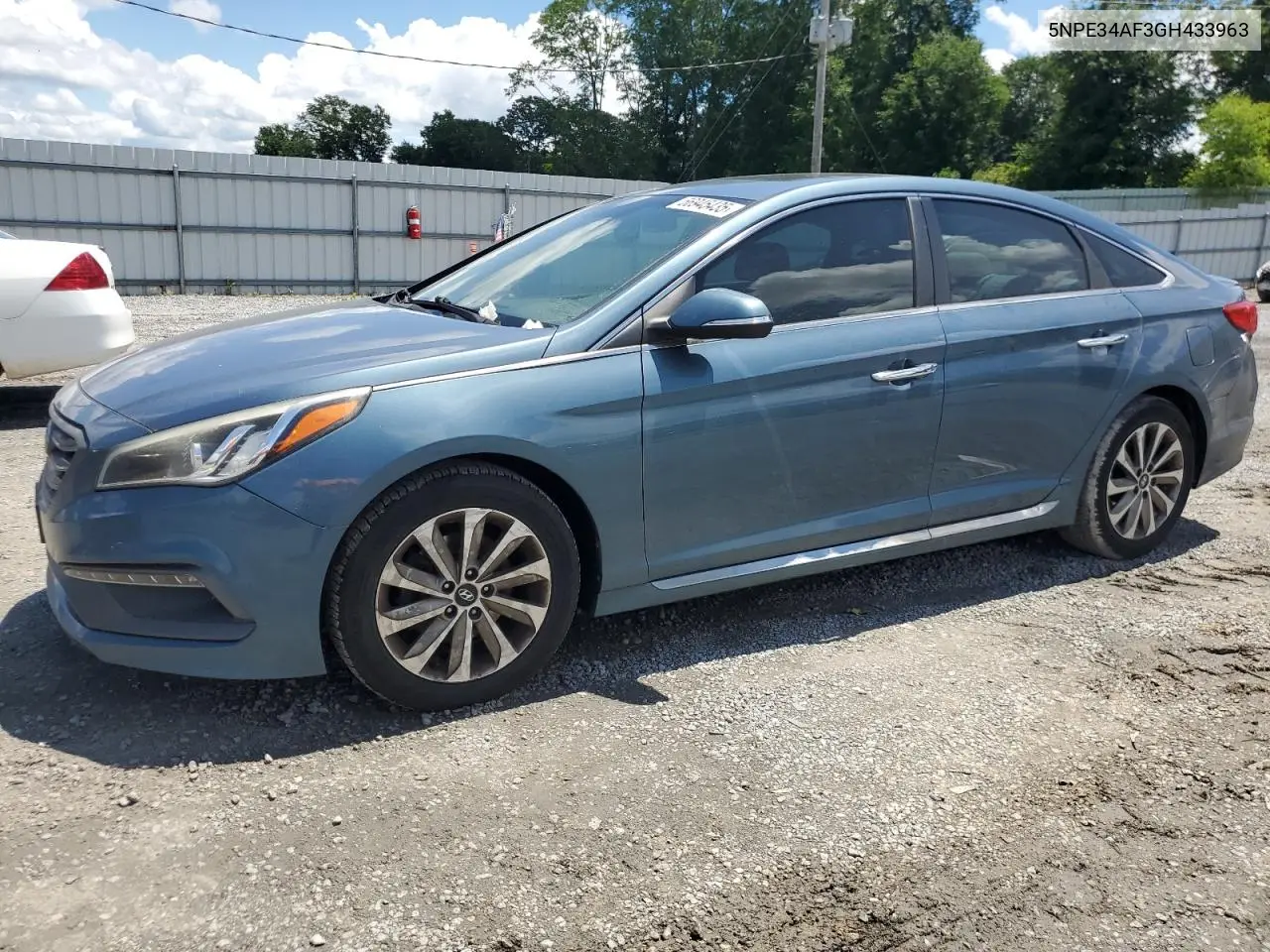 2016 Hyundai Sonata Sport VIN: 5NPE34AF3GH433963 Lot: 56945435