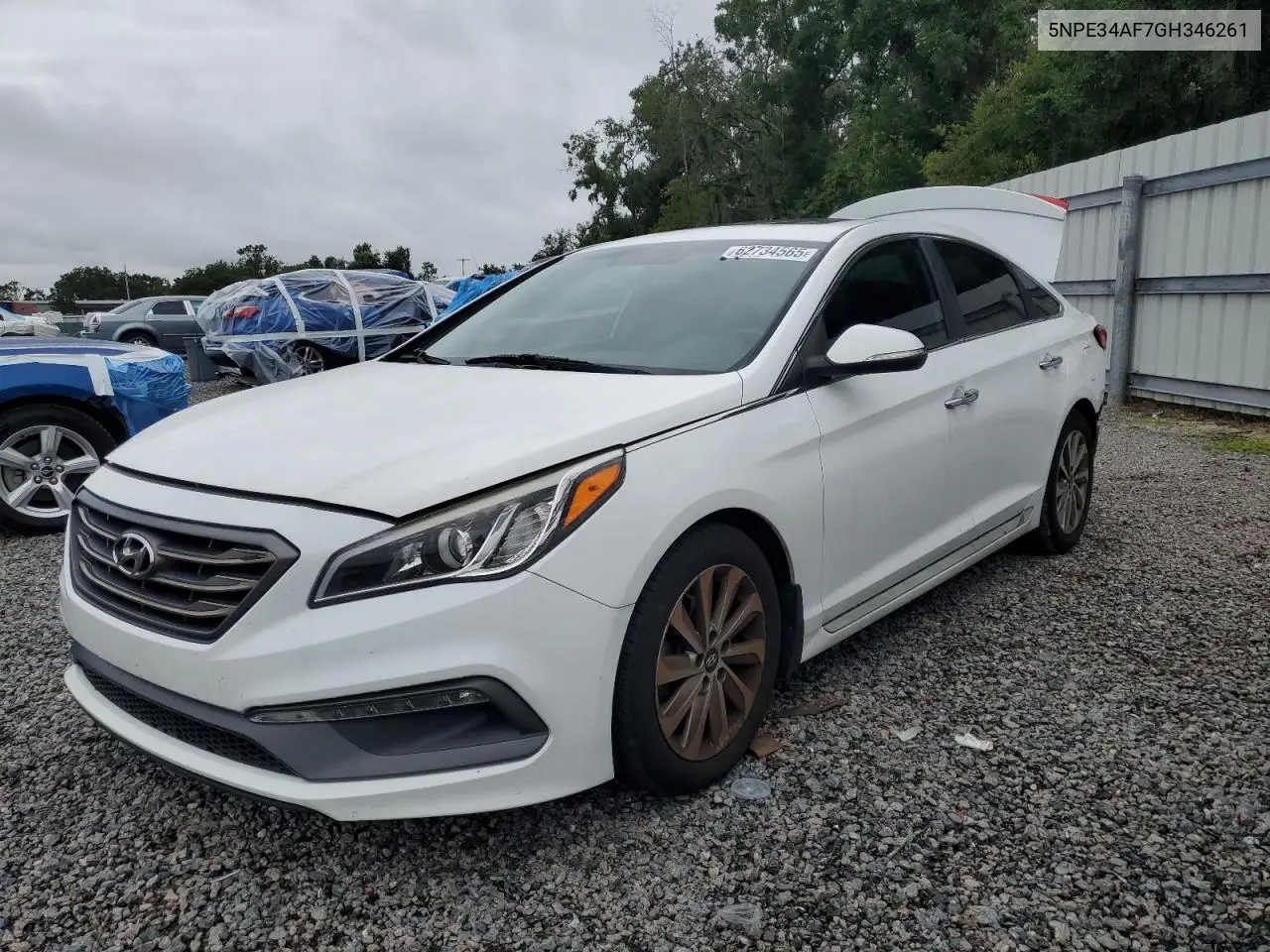 2016 Hyundai Sonata Sport VIN: 5NPE34AF7GH346261 Lot: 62734565