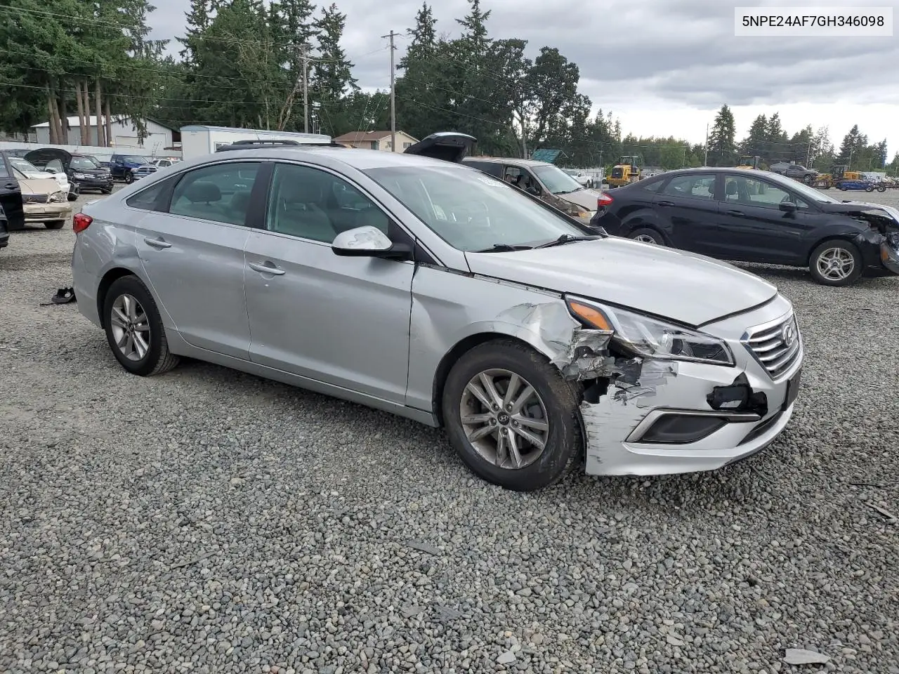 2016 Hyundai Sonata Se VIN: 5NPE24AF7GH346098 Lot: 62786635