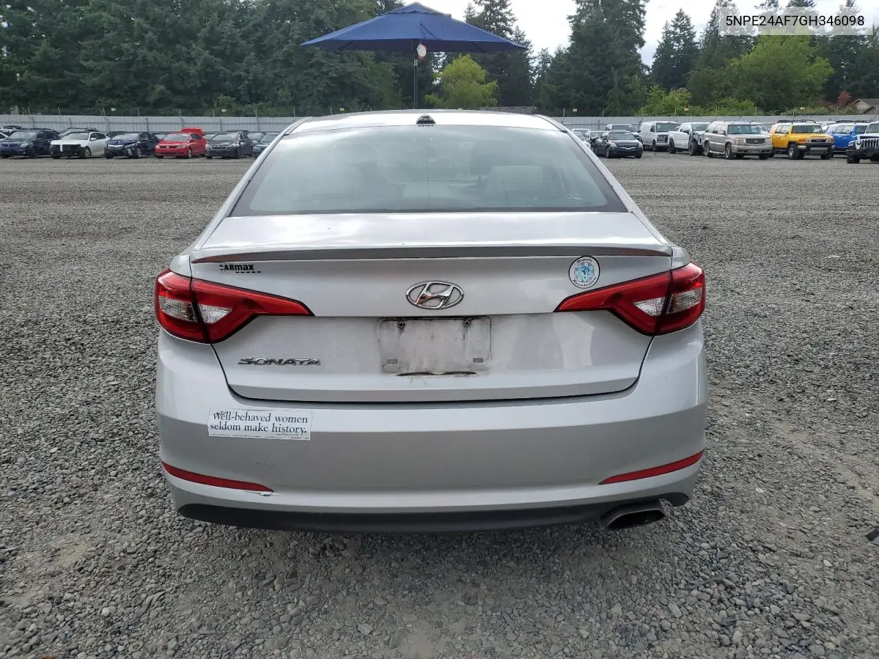 2016 Hyundai Sonata Se VIN: 5NPE24AF7GH346098 Lot: 62786635