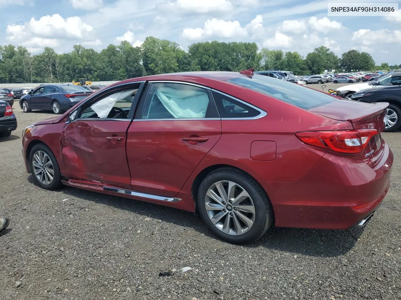 2016 Hyundai Sonata Sport VIN: 5NPE34AF9GH314086 Lot: 63047545