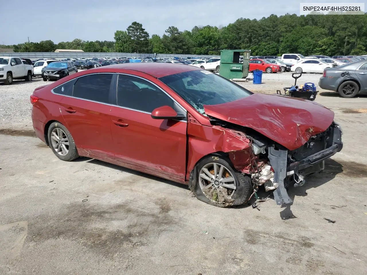 2017 Hyundai Sonata Se VIN: 5NPE24AF4HH525281 Lot: 56968485