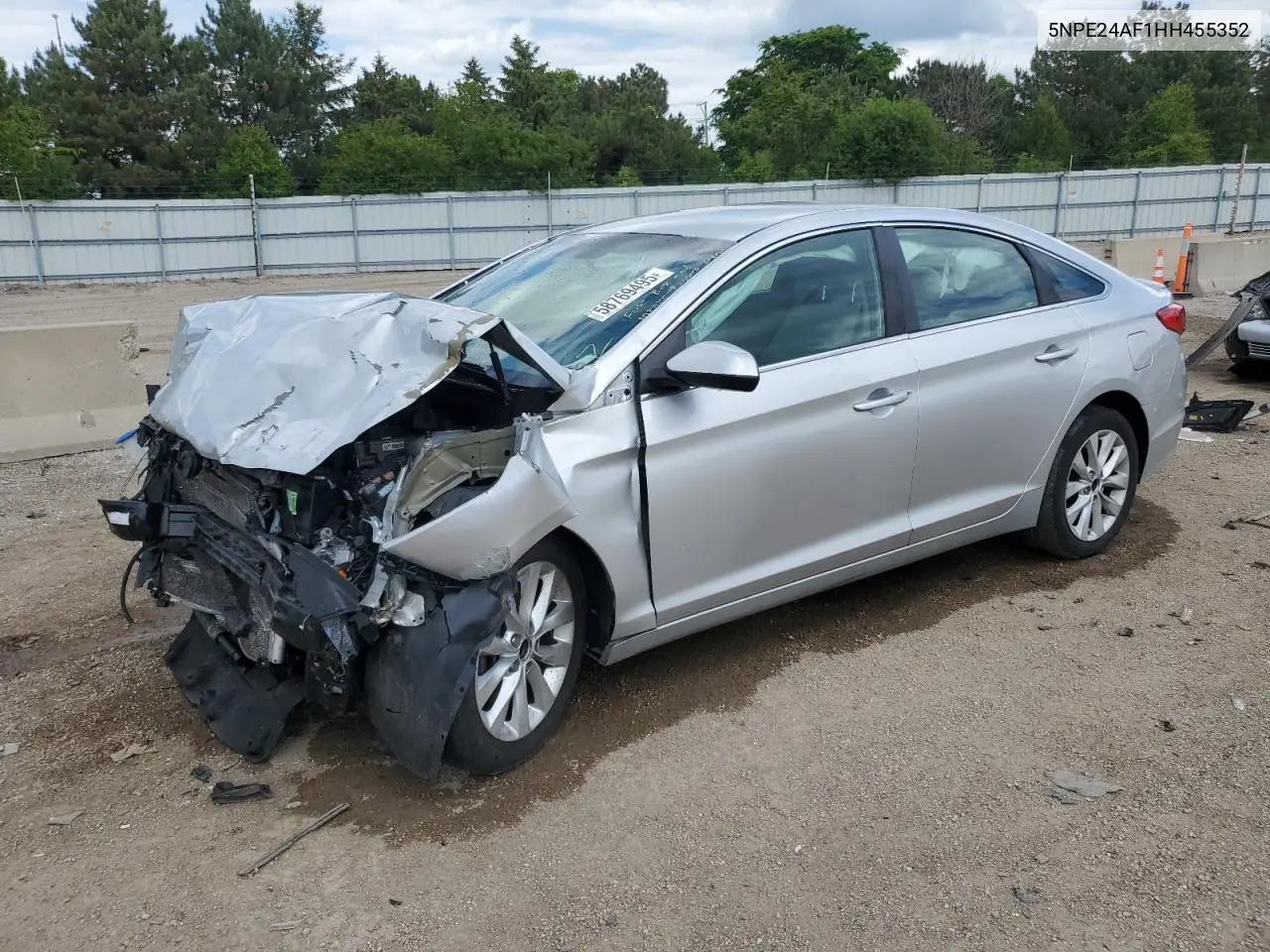 2017 Hyundai Sonata Se VIN: 5NPE24AF1HH455352 Lot: 58769495