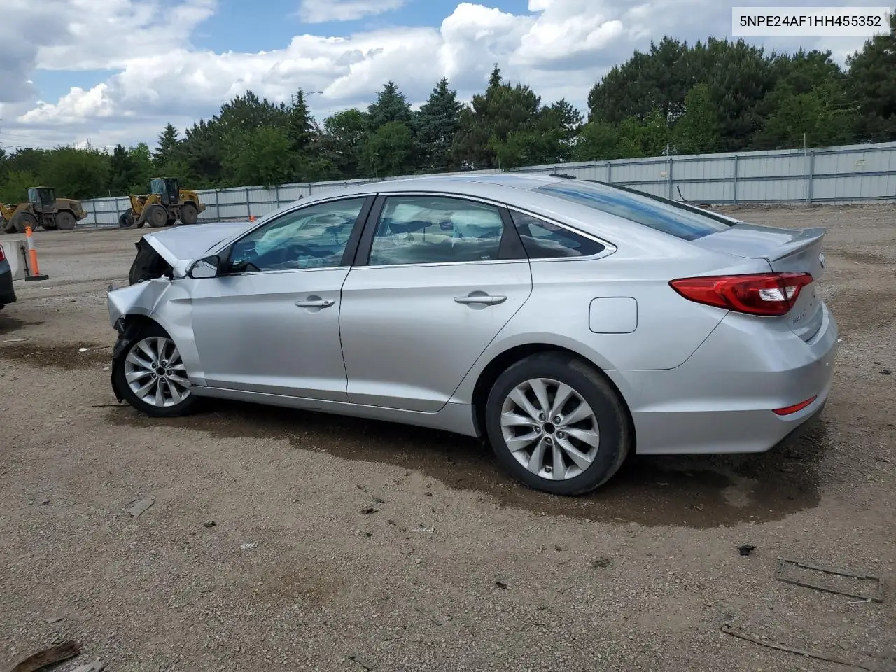 2017 Hyundai Sonata Se VIN: 5NPE24AF1HH455352 Lot: 58769495