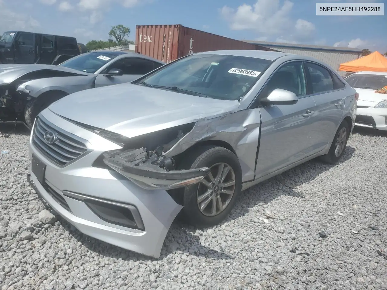 2017 Hyundai Sonata Se VIN: 5NPE24AF5HH492288 Lot: 62993985