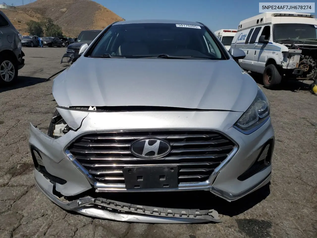 2018 Hyundai Sonata Se VIN: 5NPE24AF7JH678274 Lot: 59170265