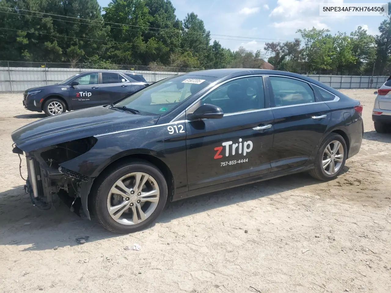 2019 Hyundai Sonata Limited VIN: 5NPE34AF7KH764506 Lot: 61507205
