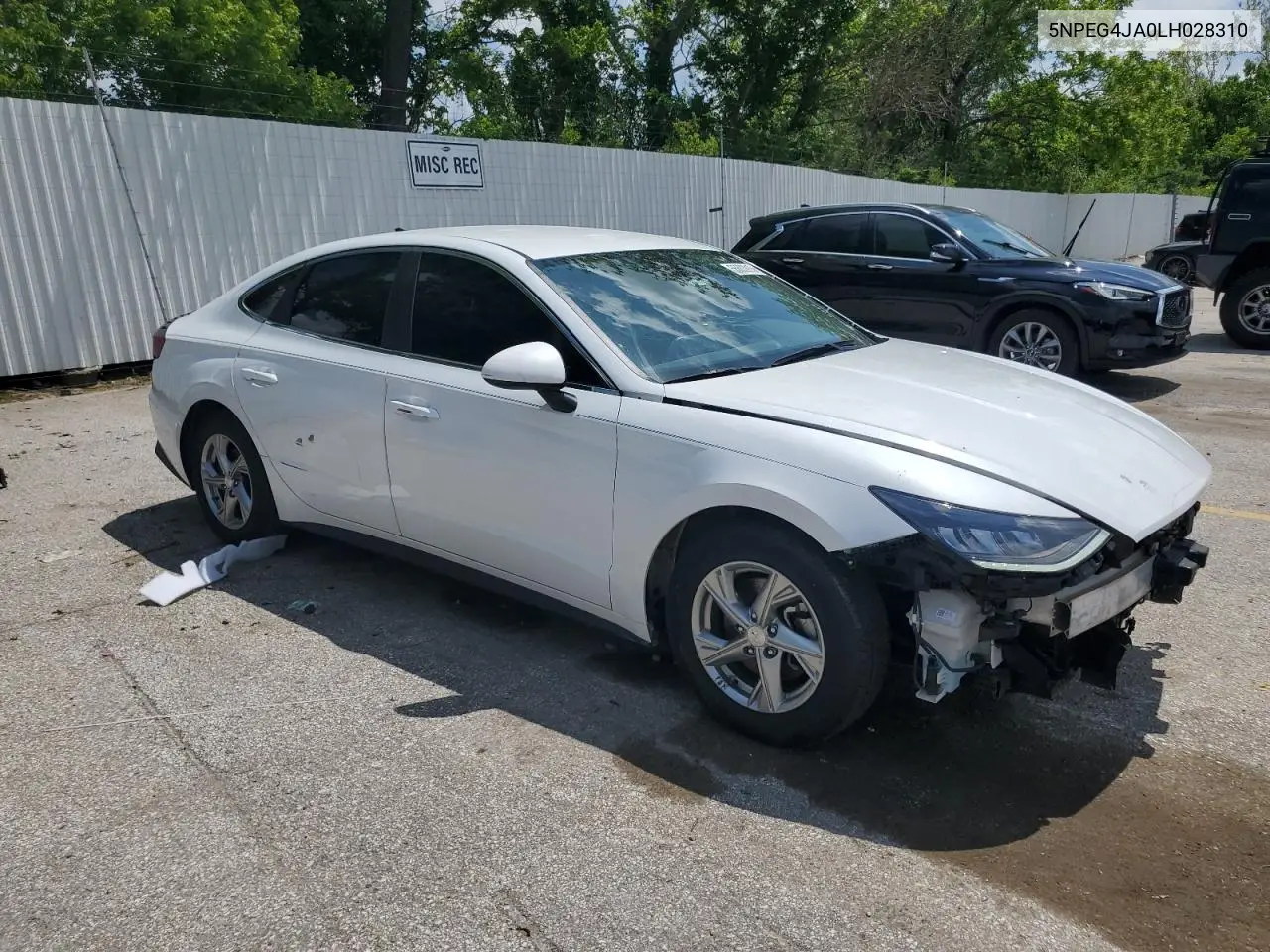2020 Hyundai Sonata Se VIN: 5NPEG4JA0LH028310 Lot: 55633915