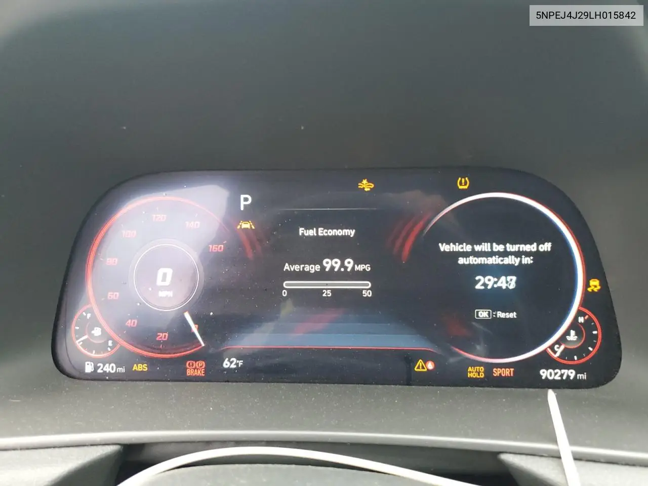 2020 Hyundai Sonata Sel Plus VIN: 5NPEJ4J29LH015842 Lot: 56832695