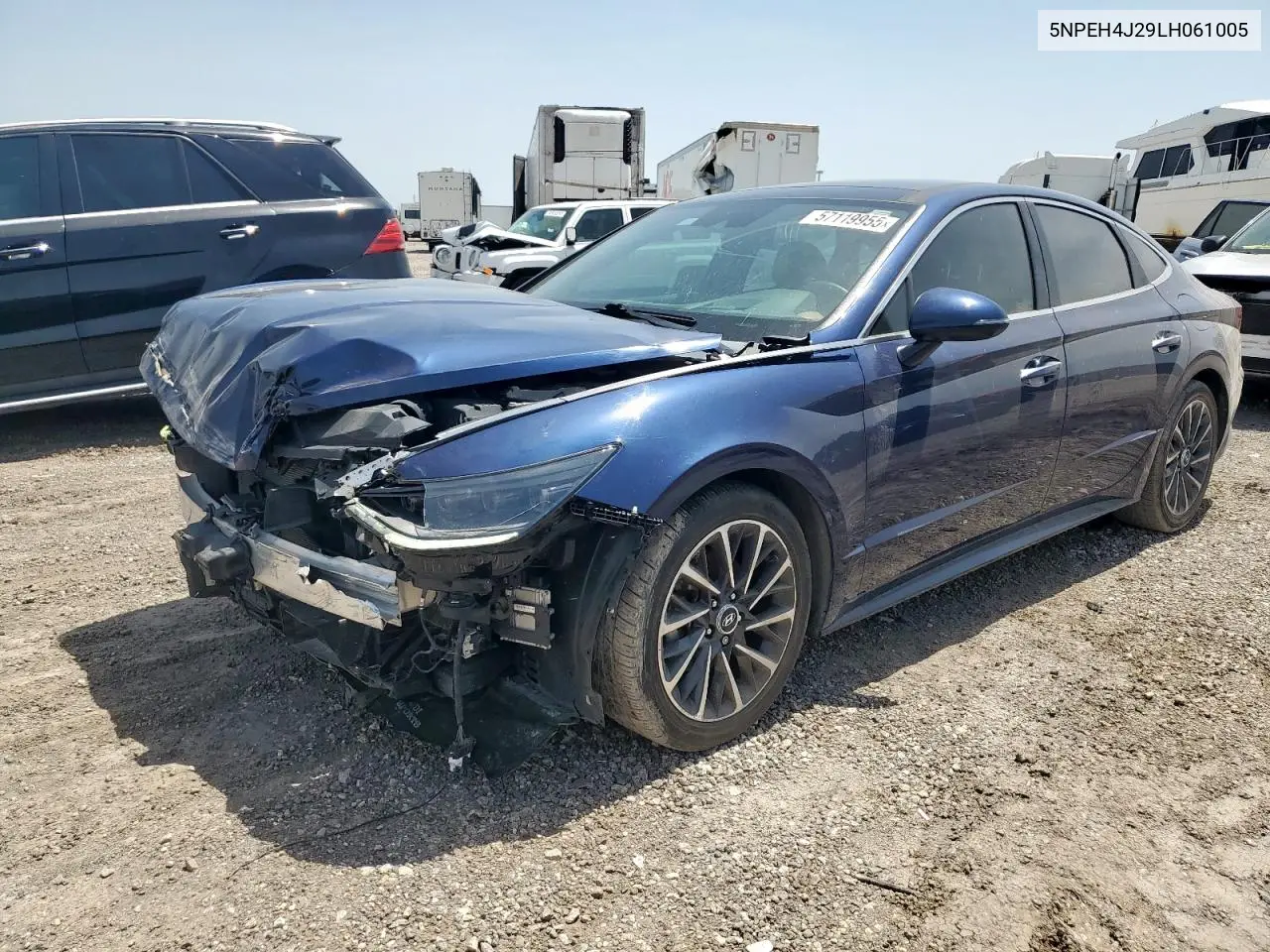 2020 Hyundai Sonata Limited VIN: 5NPEH4J29LH061005 Lot: 57119955