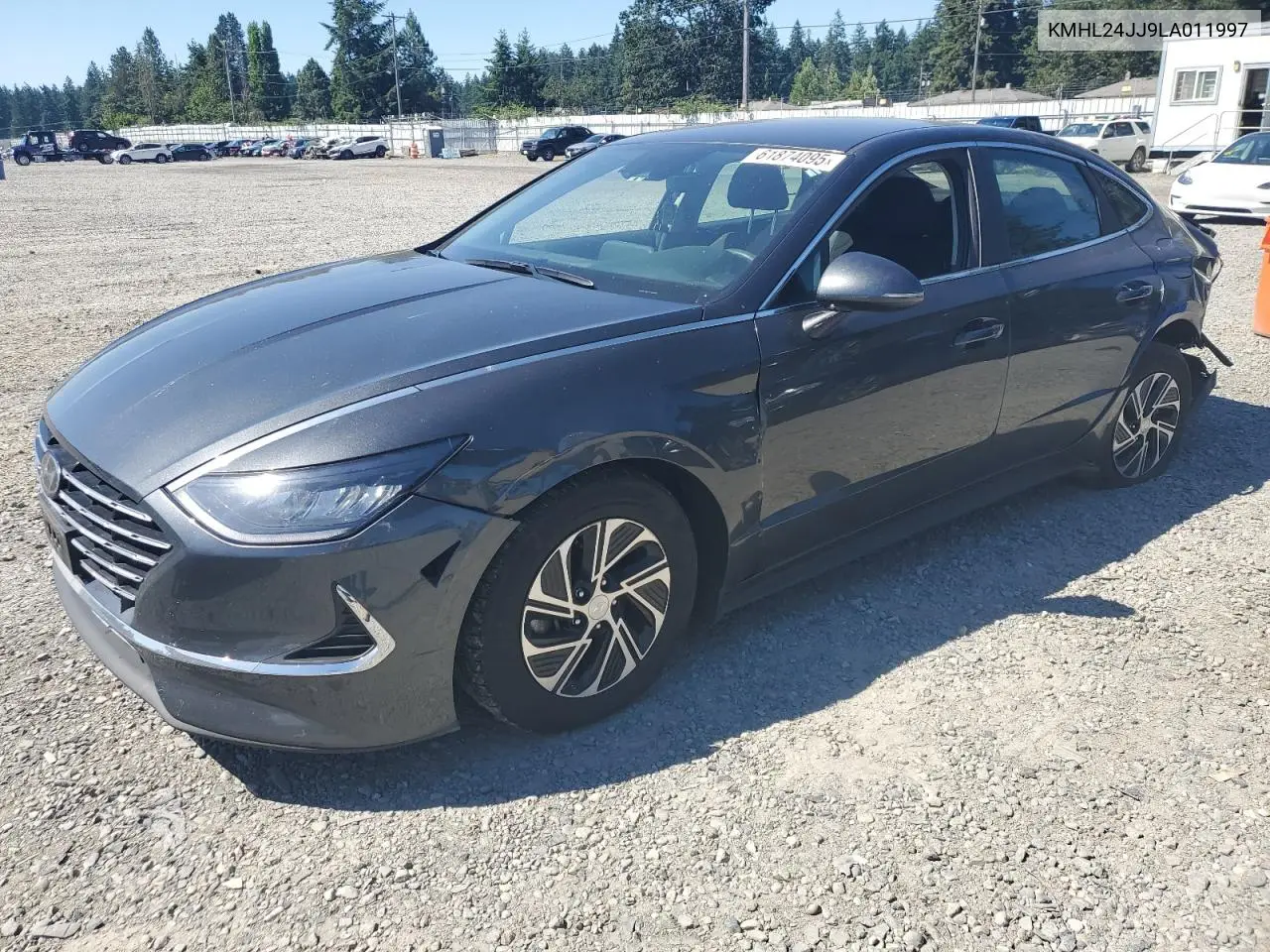 2020 Hyundai Sonata Hybrid VIN: KMHL24JJ9LA011997 Lot: 61874095