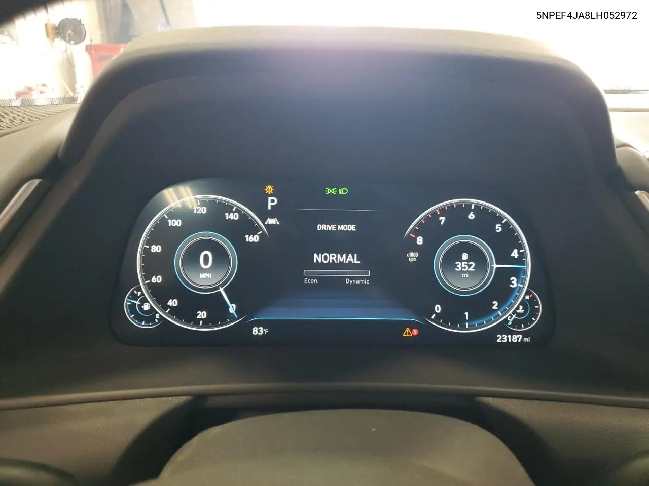 2020 Hyundai Sonata Sel VIN: 5NPEF4JA8LH052972 Lot: 62246125