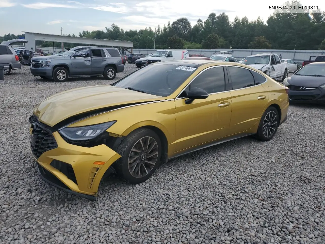 2020 Hyundai Sonata Sel Plus VIN: 5NPEJ4J29LH019311 Lot: 62378065