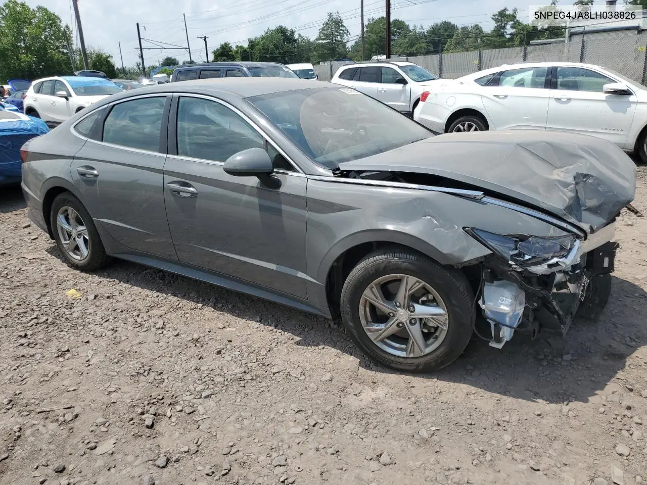 2020 Hyundai Sonata Se VIN: 5NPEG4JA8LH038826 Lot: 62646695