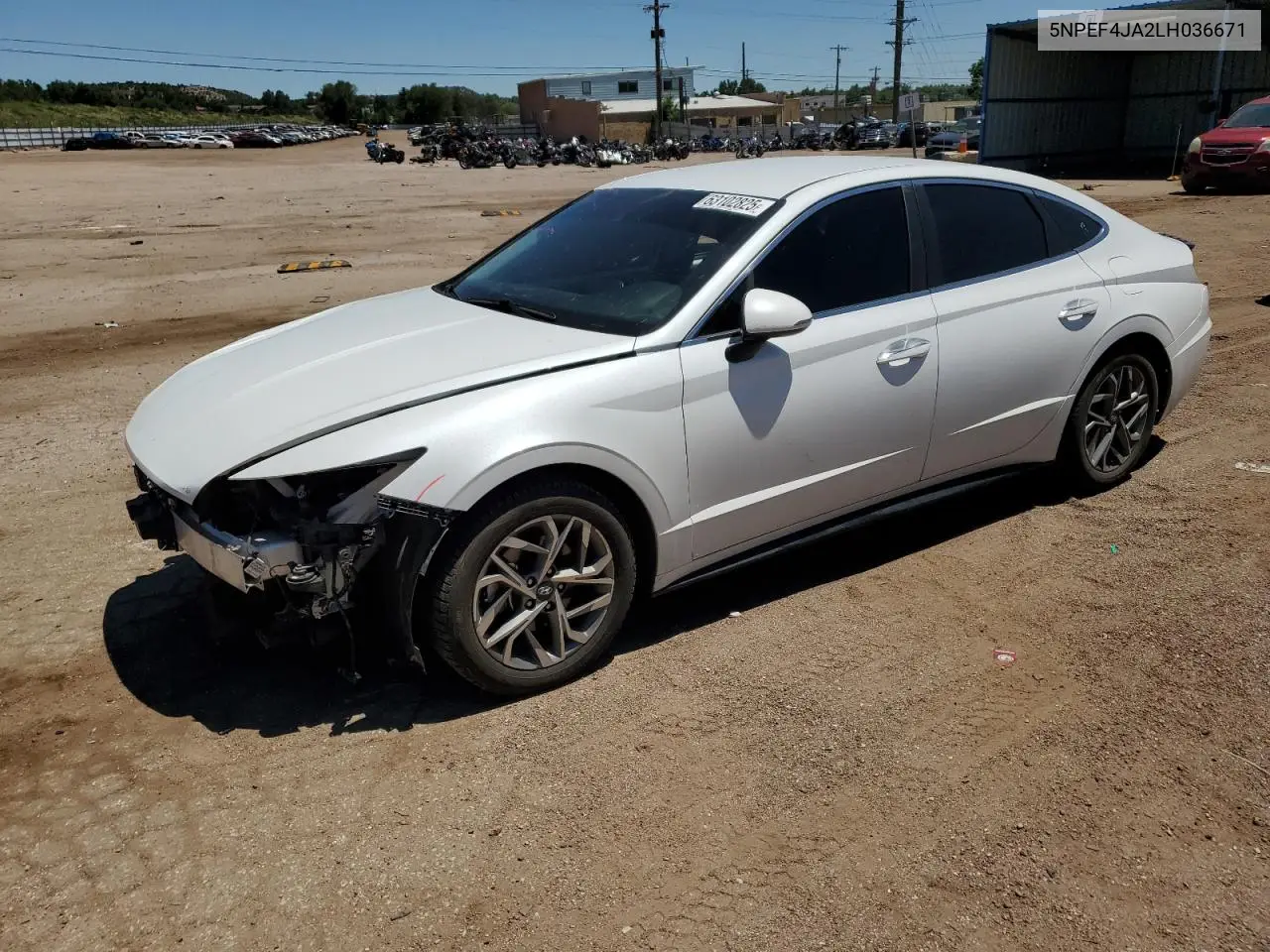 2020 Hyundai Sonata Sel VIN: 5NPEF4JA2LH036671 Lot: 63102825