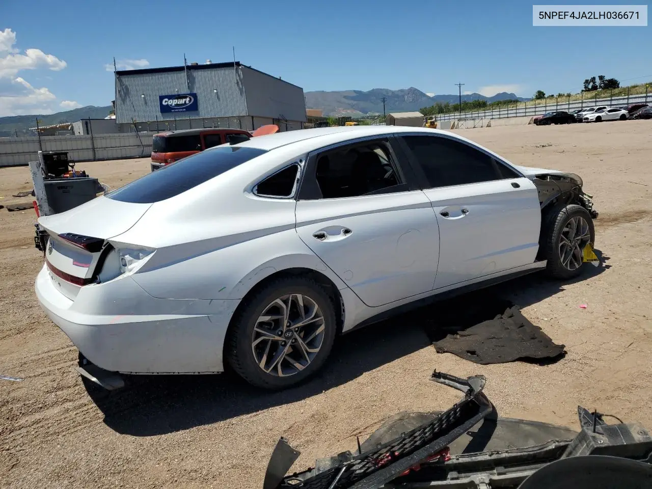 2020 Hyundai Sonata Sel VIN: 5NPEF4JA2LH036671 Lot: 63102825