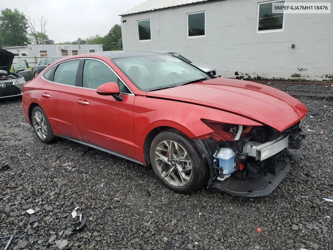 2021 Hyundai Sonata Sel VIN: 5NPEF4JA7MH118476 Lot: 56678455