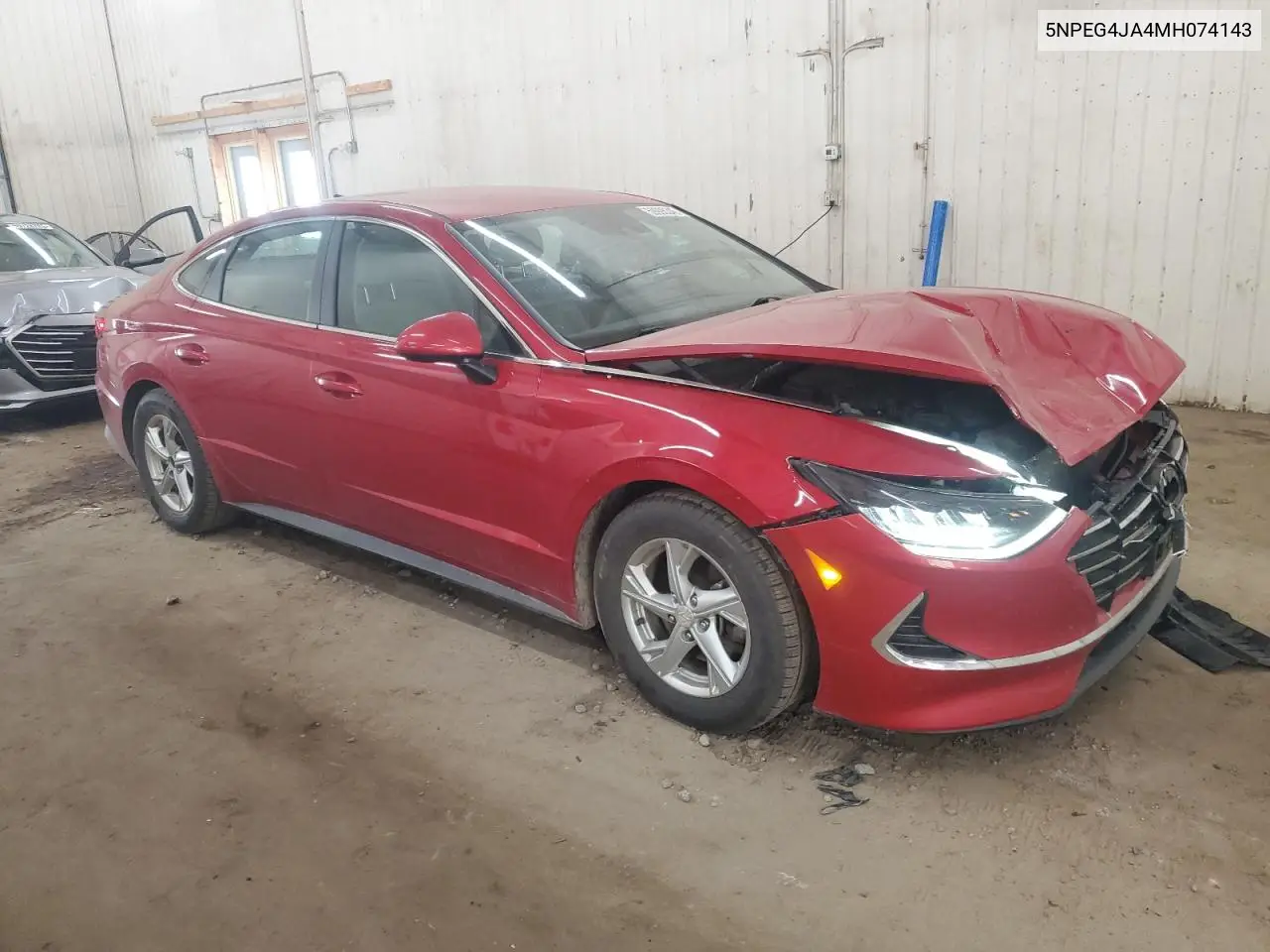 2021 Hyundai Sonata Se VIN: 5NPEG4JA4MH074143 Lot: 59905345