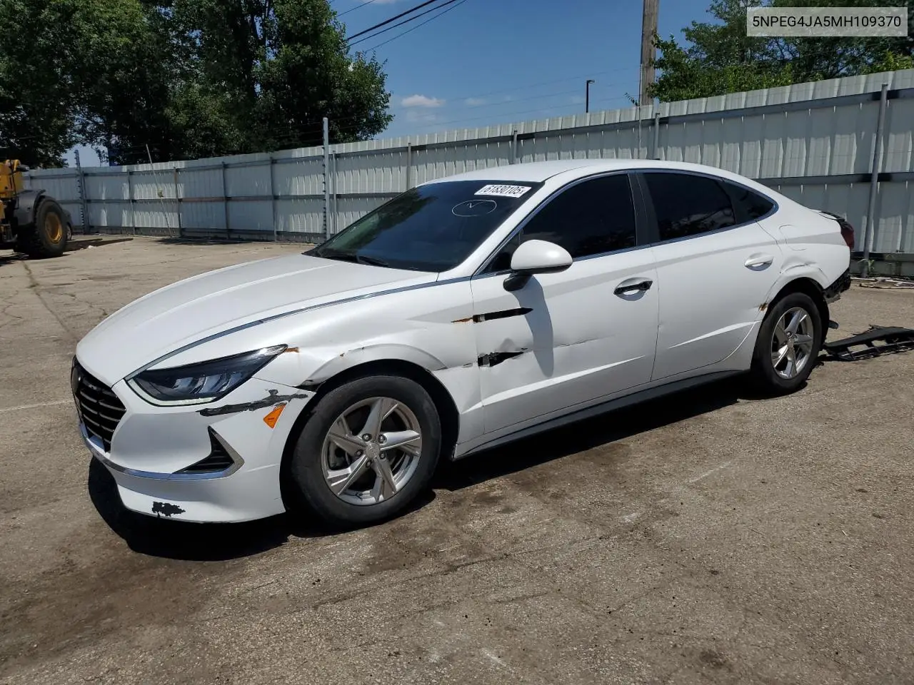 2021 Hyundai Sonata Se VIN: 5NPEG4JA5MH109370 Lot: 61830105