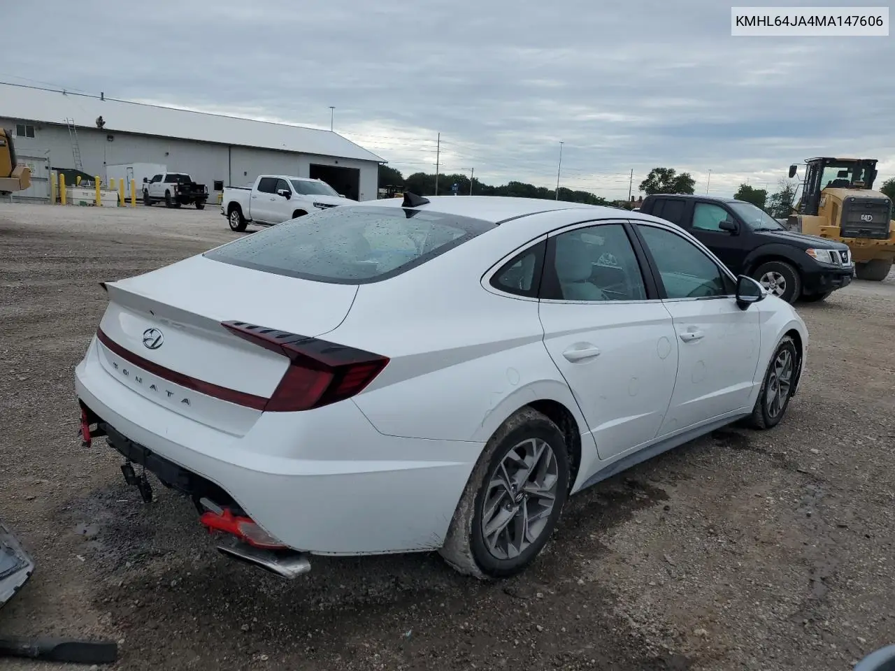 2021 Hyundai Sonata Sel VIN: KMHL64JA4MA147606 Lot: 62550435