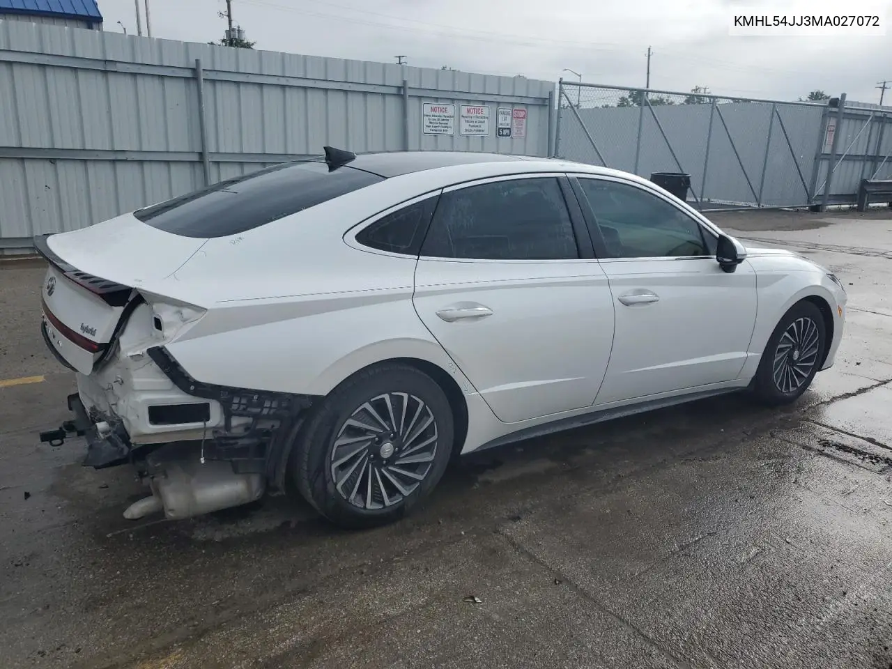 2021 Hyundai Sonata Hybrid VIN: KMHL54JJ3MA027072 Lot: 62923255