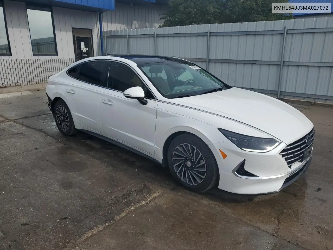 2021 Hyundai Sonata Hybrid VIN: KMHL54JJ3MA027072 Lot: 62923255