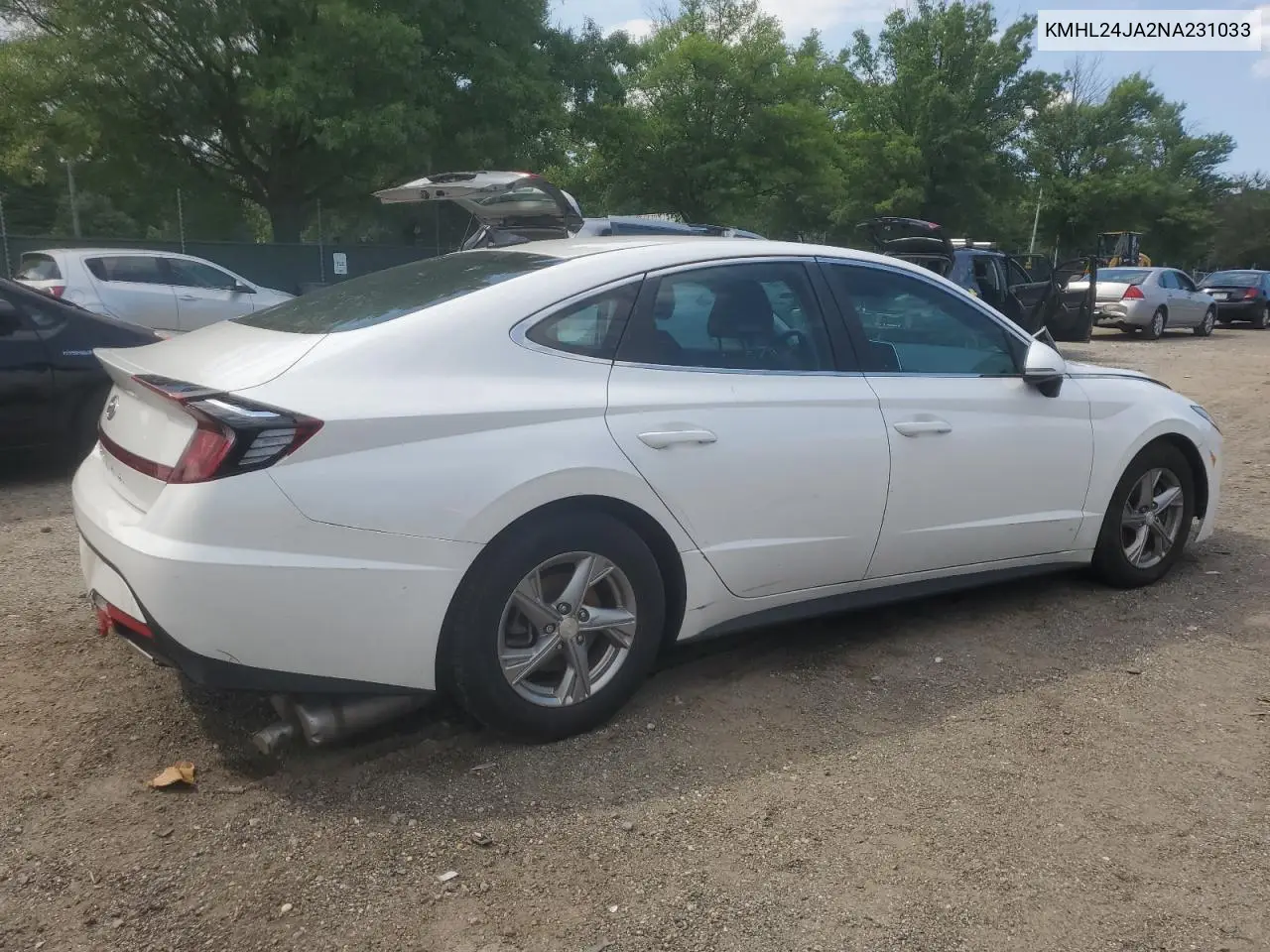 2022 Hyundai Sonata Se VIN: KMHL24JA2NA231033 Lot: 63688715