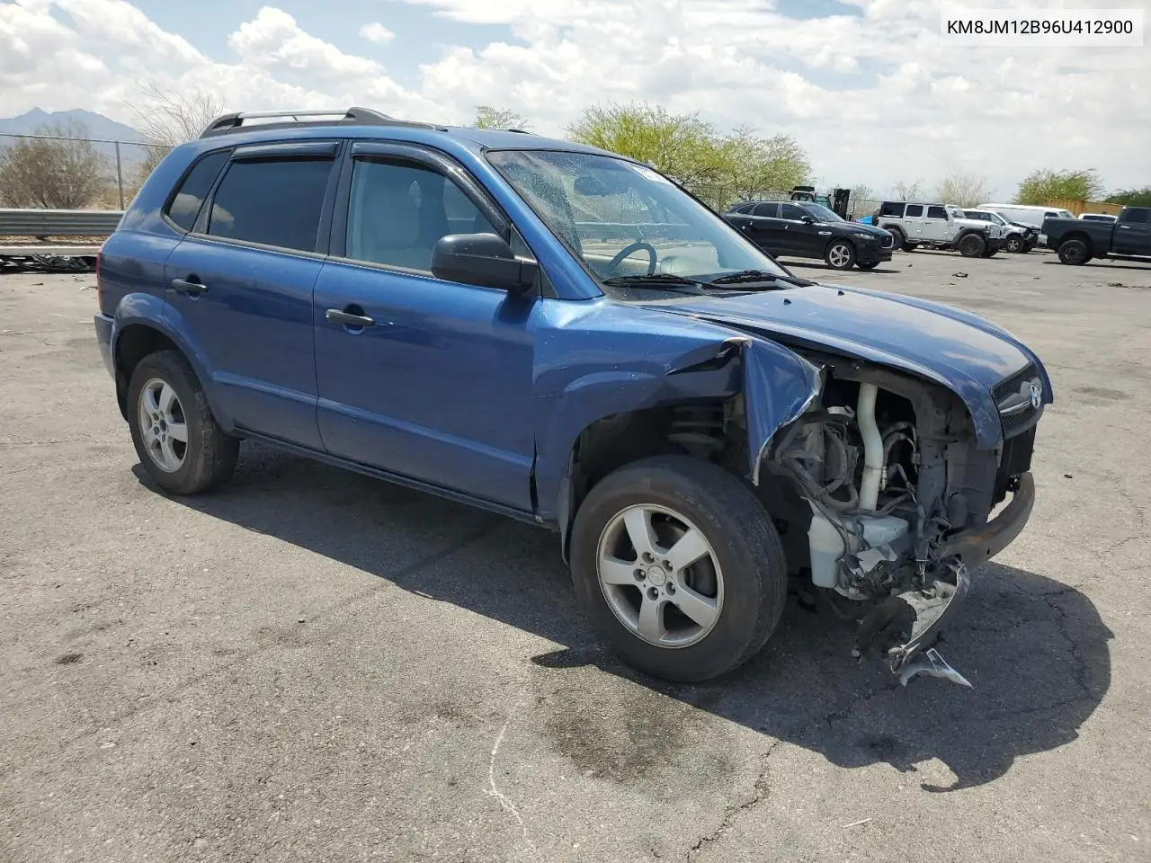 2006 Hyundai Tucson Gl VIN: KM8JM12B96U412900 Lot: 55779835