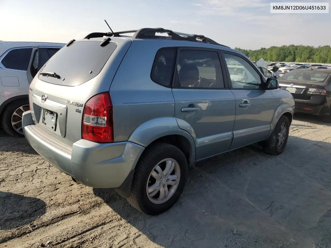 2006 Hyundai Tucson Gls VIN: KM8JN12D06U451633 Lot: 56223645