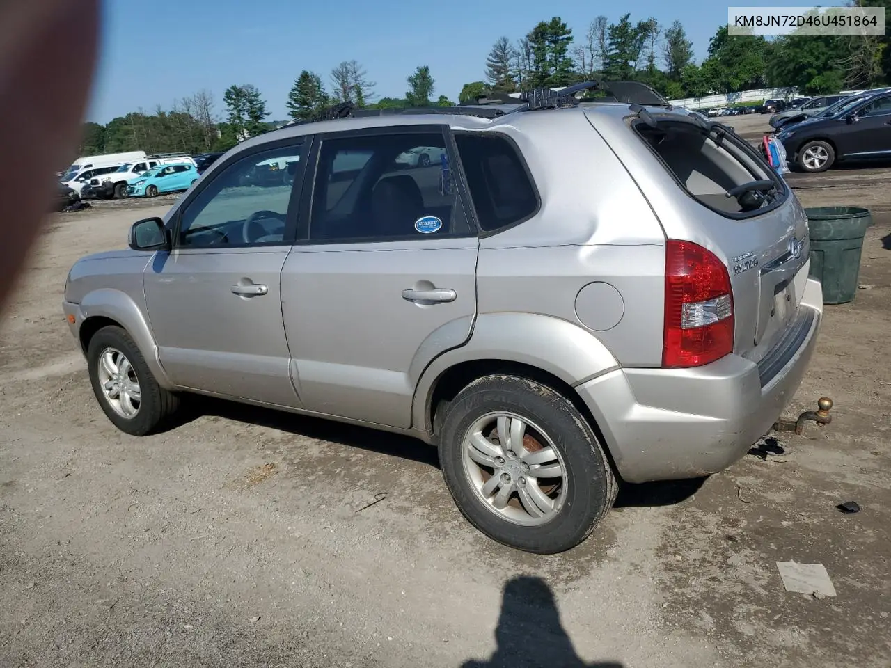 2006 Hyundai Tucson Gls VIN: KM8JN72D46U451864 Lot: 61017585