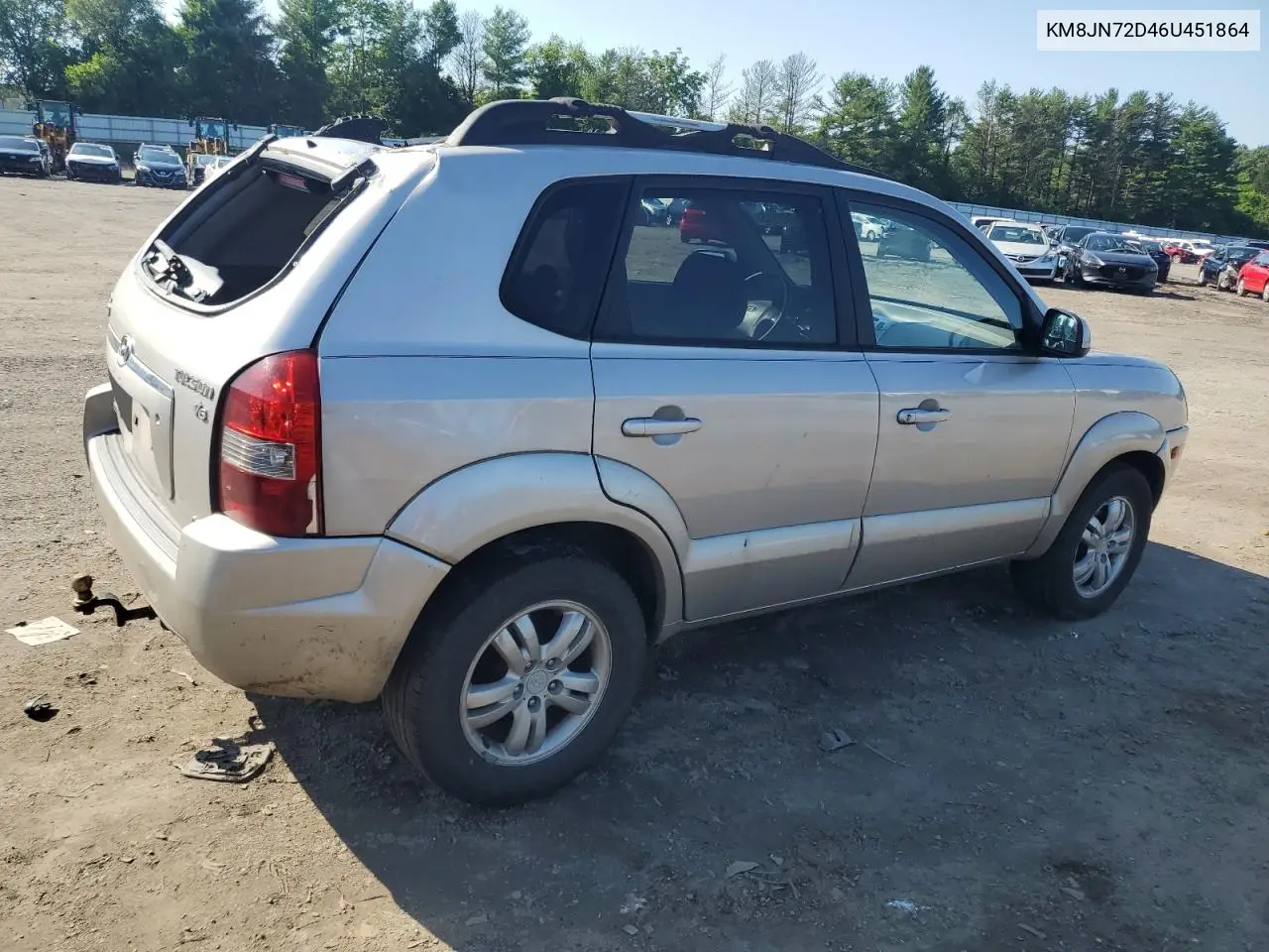 2006 Hyundai Tucson Gls VIN: KM8JN72D46U451864 Lot: 61017585