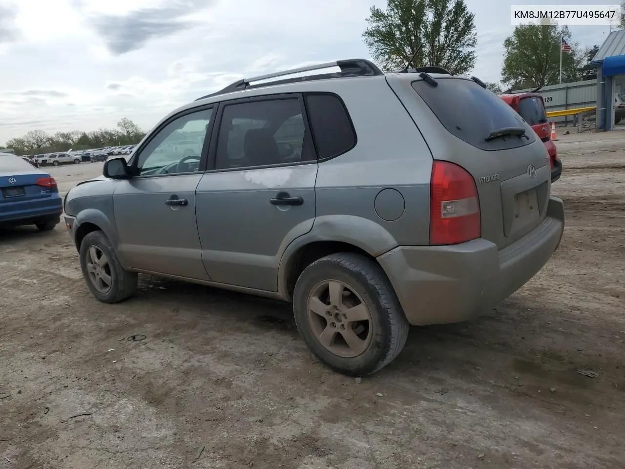 2007 Hyundai Tucson Gls VIN: KM8JM12B77U495647 Lot: 52772385