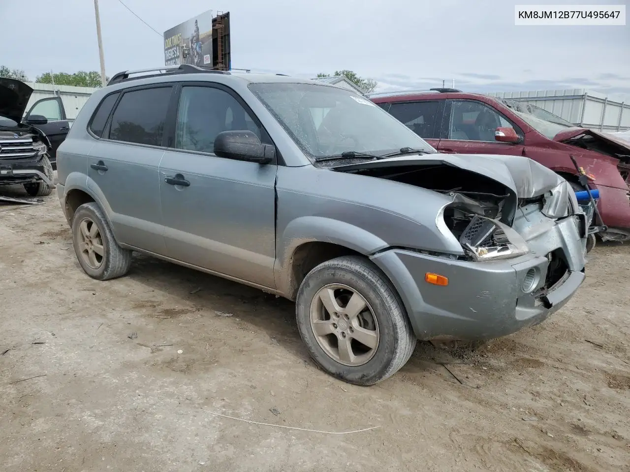 2007 Hyundai Tucson Gls VIN: KM8JM12B77U495647 Lot: 52772385