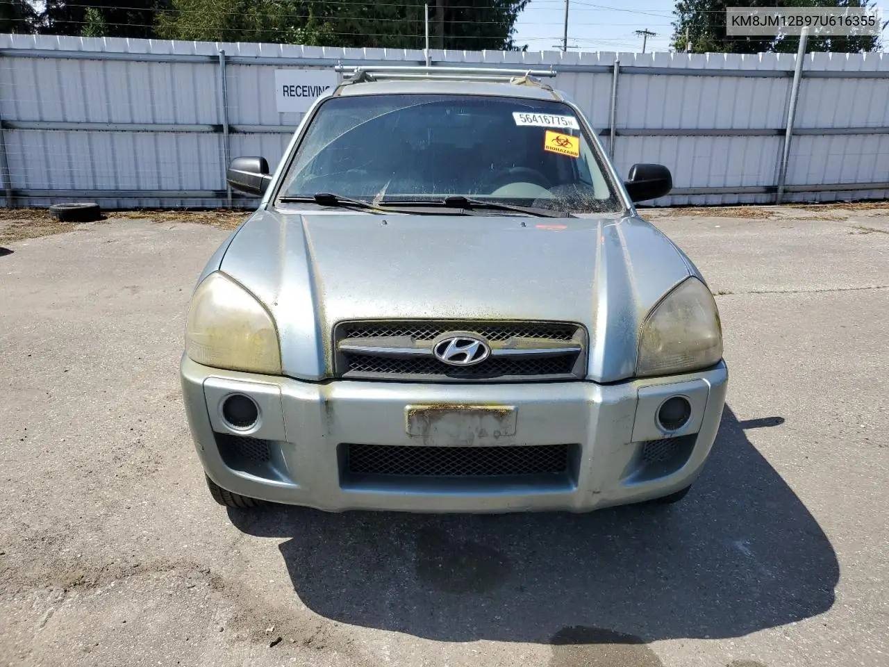 2007 Hyundai Tucson Gls VIN: KM8JM12B97U616355 Lot: 56416775