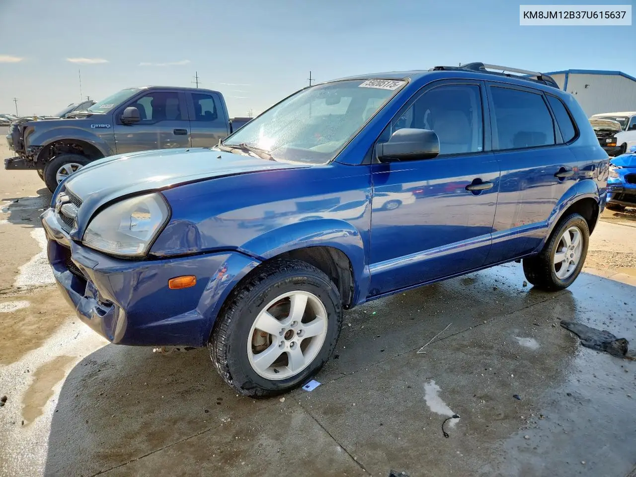 2007 Hyundai Tucson Gls VIN: KM8JM12B37U615637 Lot: 59205175