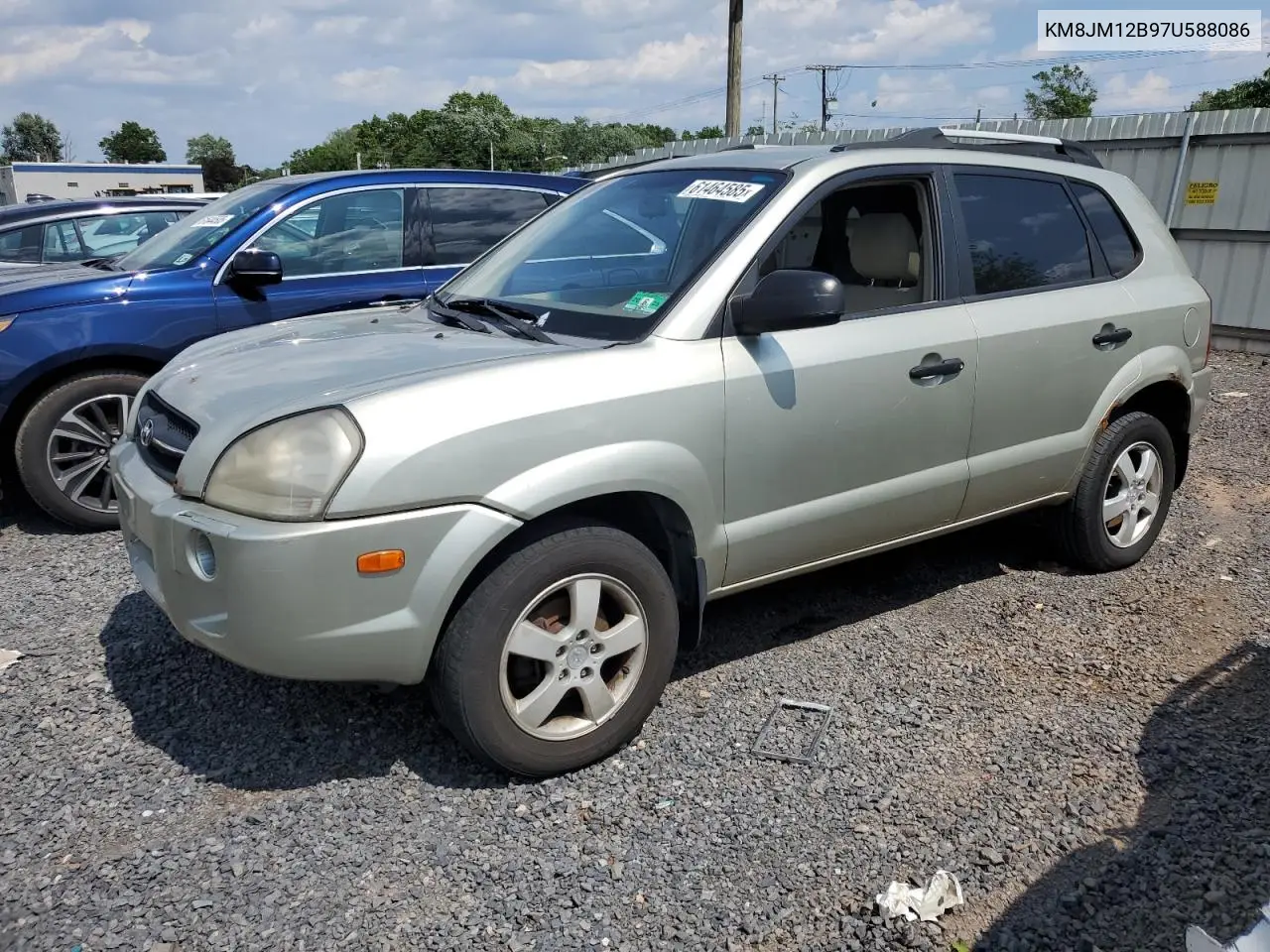 2007 Hyundai Tucson Gls VIN: KM8JM12B97U588086 Lot: 61464585