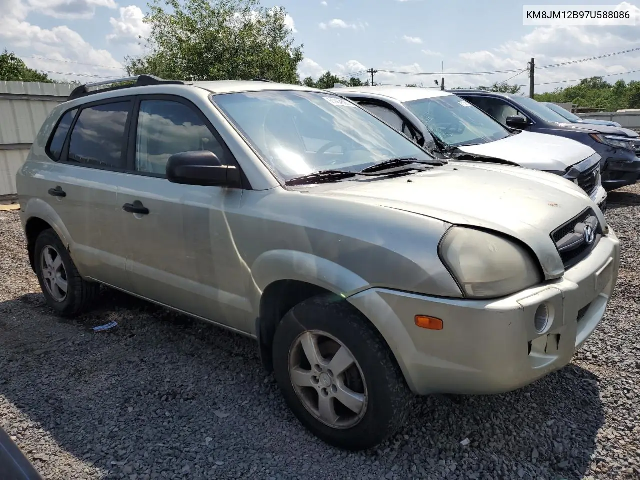 2007 Hyundai Tucson Gls VIN: KM8JM12B97U588086 Lot: 61464585