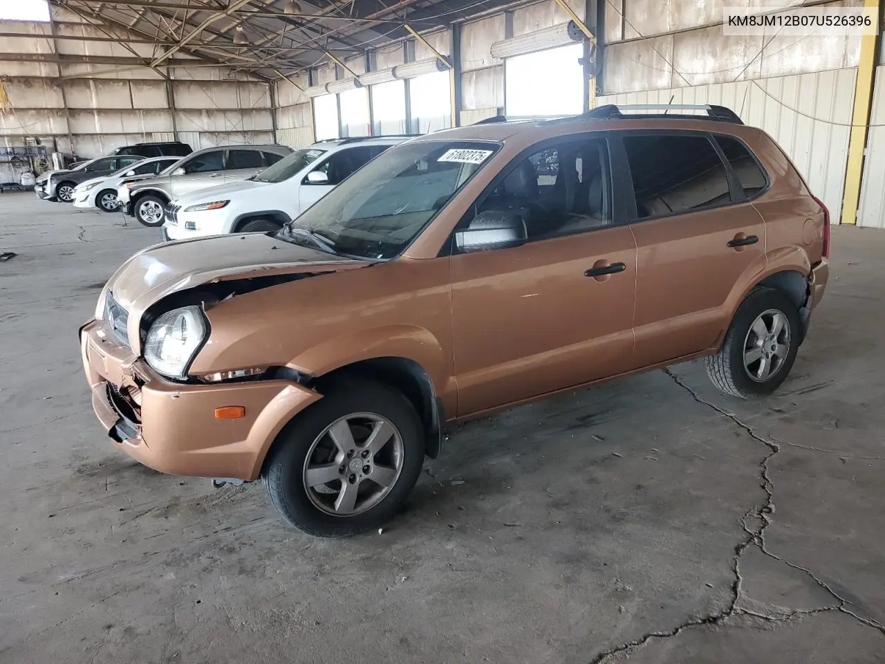 2007 Hyundai Tucson Gls VIN: KM8JM12B07U526396 Lot: 61802375