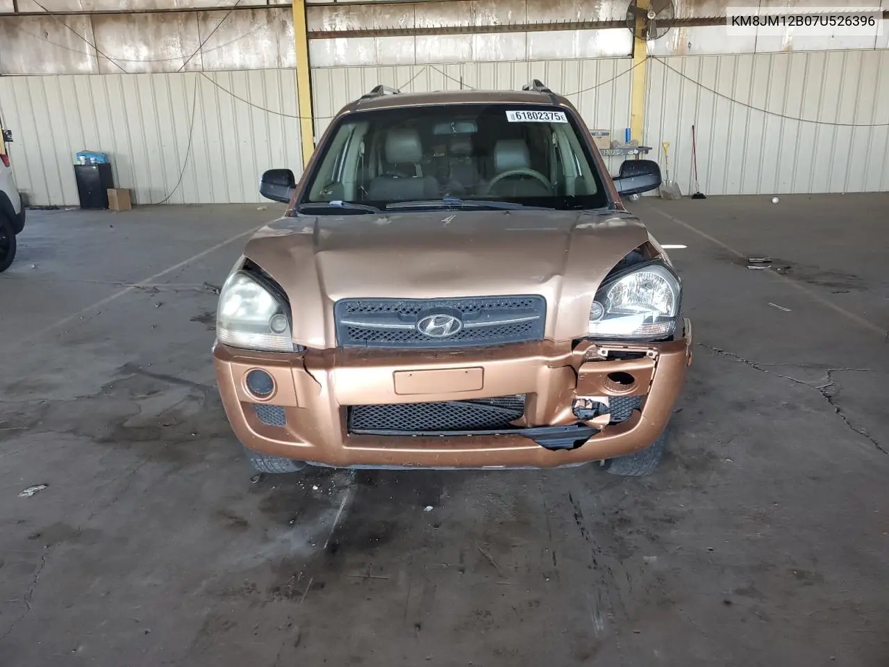 2007 Hyundai Tucson Gls VIN: KM8JM12B07U526396 Lot: 61802375