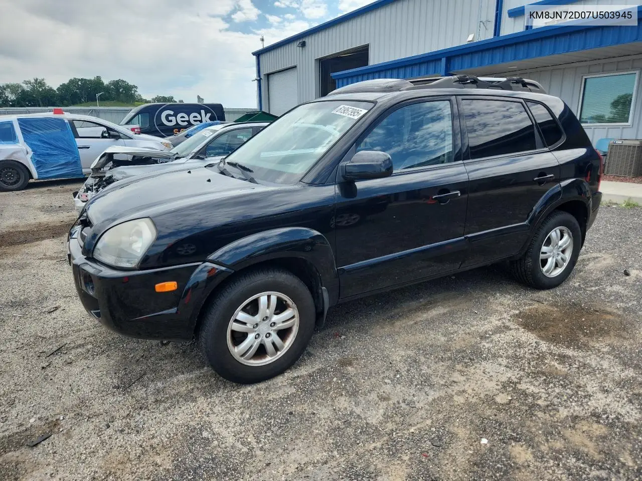2007 Hyundai Tucson Se VIN: KM8JN72D07U503945 Lot: 61957995